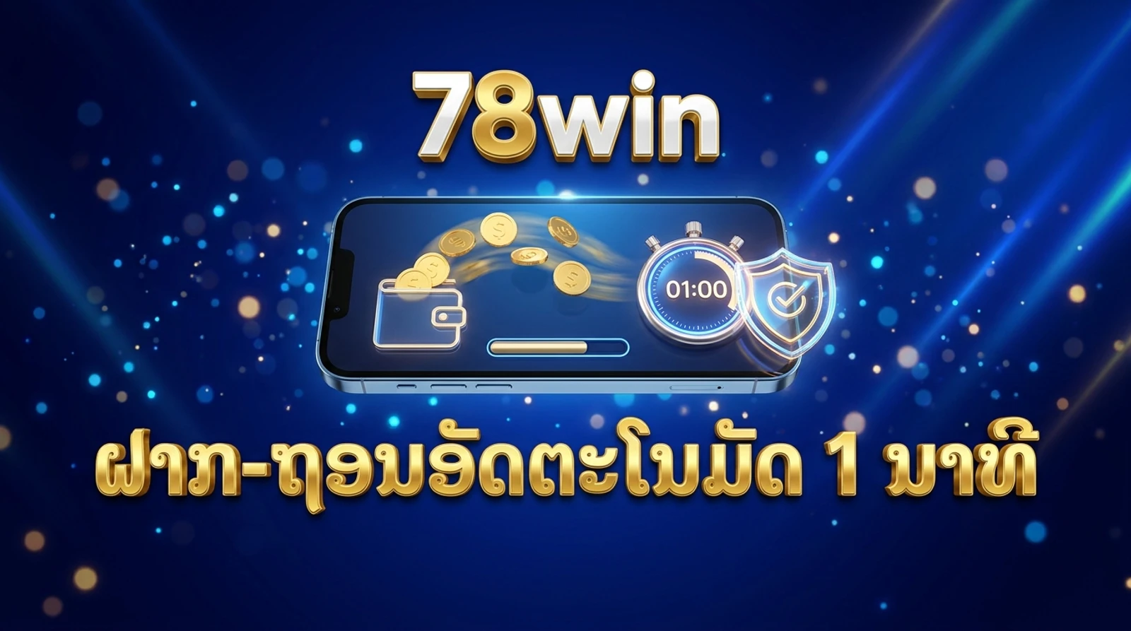 ຝາກ-ຖອນເງິນ 78win ໄວ 1 ນາທີ ລະບົບອັດຕະໂນມັດ 24 ຊົ່ວໂມງ